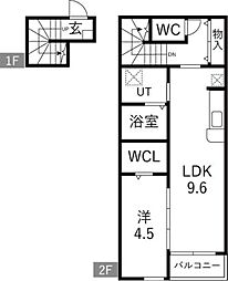 S.Crest 2LDKの間取図画像