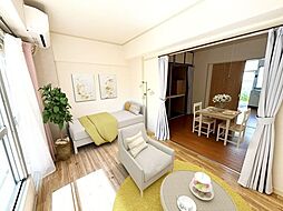 門前町マンション 1階2Kのリビング/ダイニング