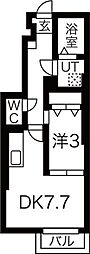 ドリームポート富谷 1階1DKの間取り