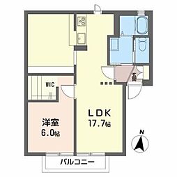 テイスティ壱番館 1LDKの間取図画像