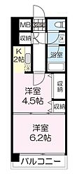 ロイヤルヒルズ泉中央2 2Kの間取図画像