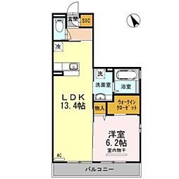 D-room泉中央 1LDKの間取図画像