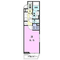 コンフォーティア富谷 1Kの間取図画像