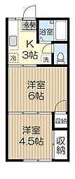 メゾン・ド・ビート 2Kの間取図画像