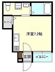 コルニーチェ ワンルームの間取図画像