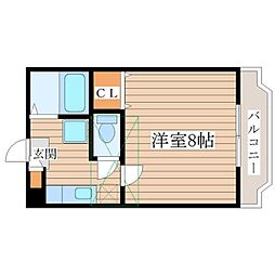 サンヒルズみずほ台 1Kの間取図画像