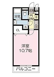 Amourさいとう 1Kの間取図画像