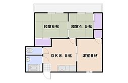 カツミビル 3階3DKの間取り