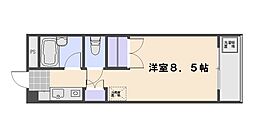 ドリームハイツ 3階ワンルームの間取り