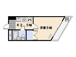 リンダーホフ 1Kの間取図画像
