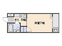 ジャルダン三筋 1Kの間取図画像