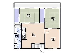 谷口マンション 3DKの間取図画像