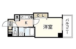 クレスト池之子 1Kの間取図画像