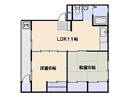 Calm五日市三宅 2LDKの間取図画像