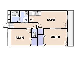 セーラパッソ 2LDKの間取図画像