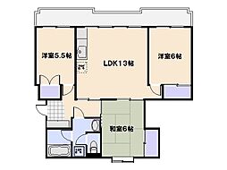 ビラ平林 3LDKの間取図画像
