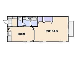大田ビル 1LDKの間取図画像