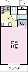 ビアー館 1Kの間取図画像