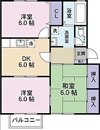 フレグランス121 3DKの間取図画像