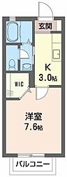 シャーメゾンwithK 1Kの間取図画像