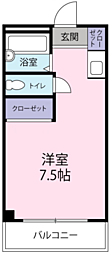 シティパレス佐古 ワンルームの間取図画像