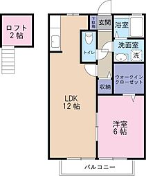 グレースコーポ南風 1LDKの間取図画像