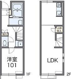 レオネクストWG2 1LDKの間取図画像