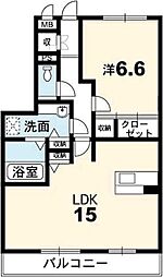 ストロベリーフィールズ 1LDKの間取図画像