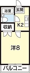 シャトルスミヨシ 1Kの間取図画像