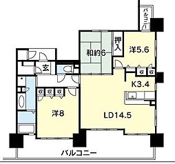 ロイヤルガーデン沖浜 3LDKの間取図画像