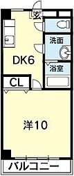 ピュアセレーナ21 1DKの間取図画像