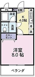 フィールド・オブ・ウィステリア 1Kの間取図画像