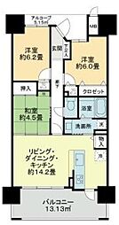 アルファステイツ佐古 3LDKの間取図画像