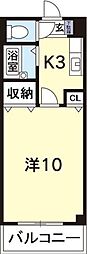 ハイツウインダム 1Kの間取図画像