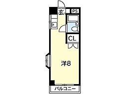 シャルム・アイエムエム ワンルームの間取図画像