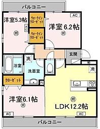 ラフィーナ 3LDKの間取図画像