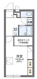 レオパレスラージグルーブ2 1Kの間取図画像