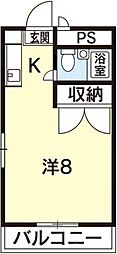 シグナル21 1Kの間取図画像