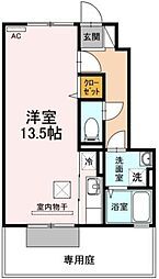 ポルテ ワンルームの間取図画像