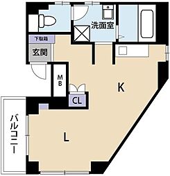 SPACESIX ワンルームの間取図画像