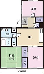 エトワール東吉野 3DKの間取図画像