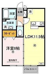 サンライズ 1LDKの間取図画像