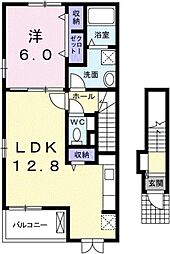 ポルト・ボヌールM1 1LDKの間取図画像