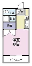 アーベントハイツ平岡 1Kの間取図画像