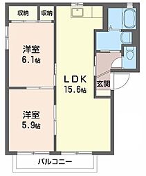 シャーメゾンヴァイデA 3DKの間取図画像