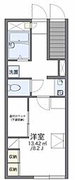 レオパレスめごばり 1Kの間取図画像