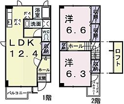アウローラB 2LDKの間取図画像