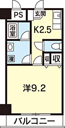 エスポワール弐番館 1Kの間取図画像