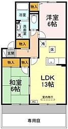 プラザルミエールC 2LDKの間取図画像