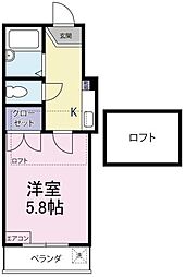 間取図画像 1K